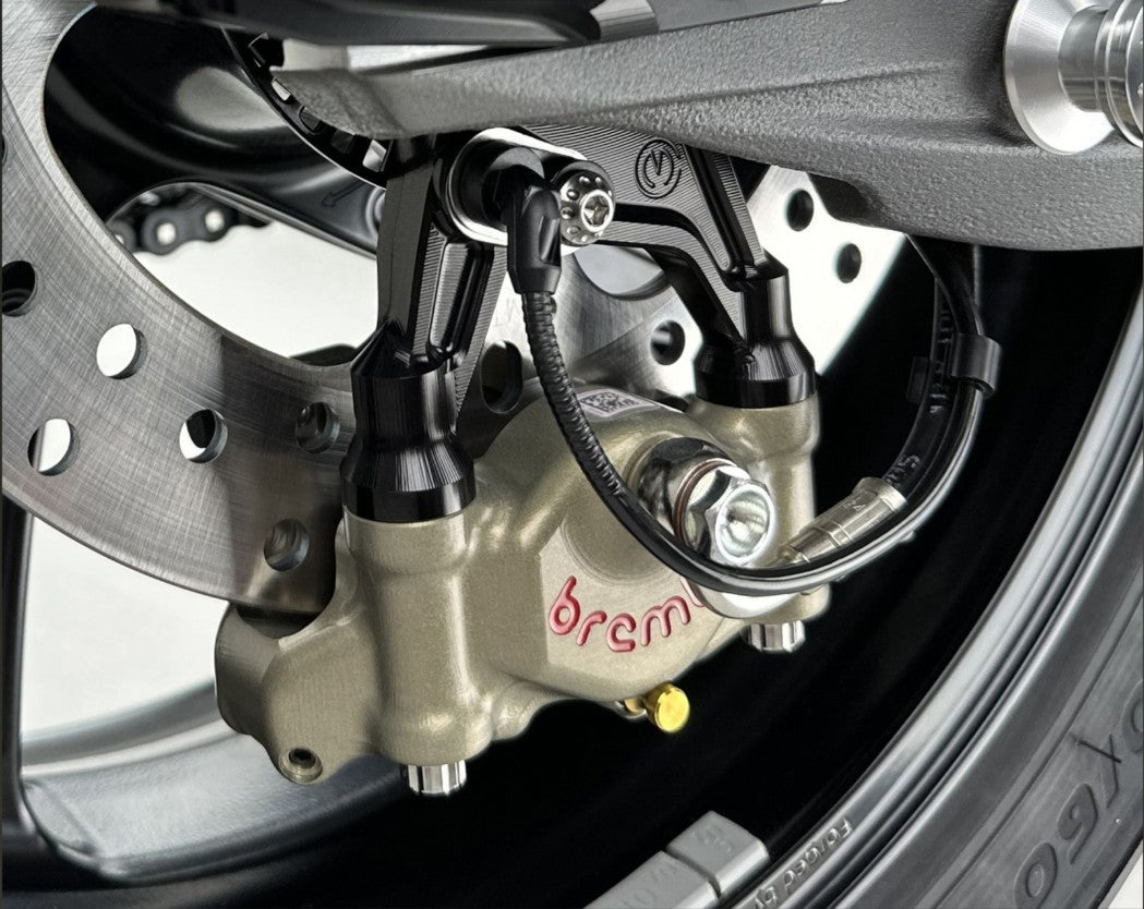 Kit de tensores de cadena con soporte de pinza de freno y Brembo P2-30 69.5 mm XA6H530 Motocorse Ducati Panigale V4/S (2025) 