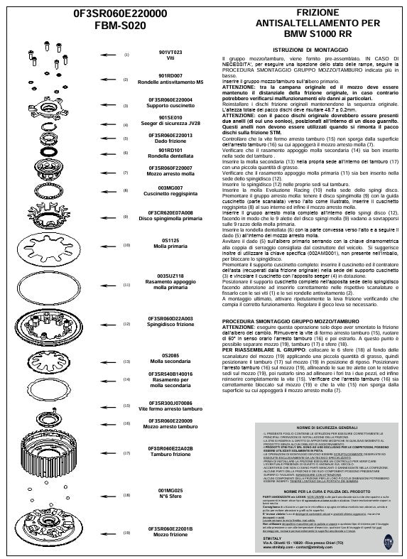 STM Embrague Anti-Salto BMW M1000RR K66 (23-25) FBM-S020 