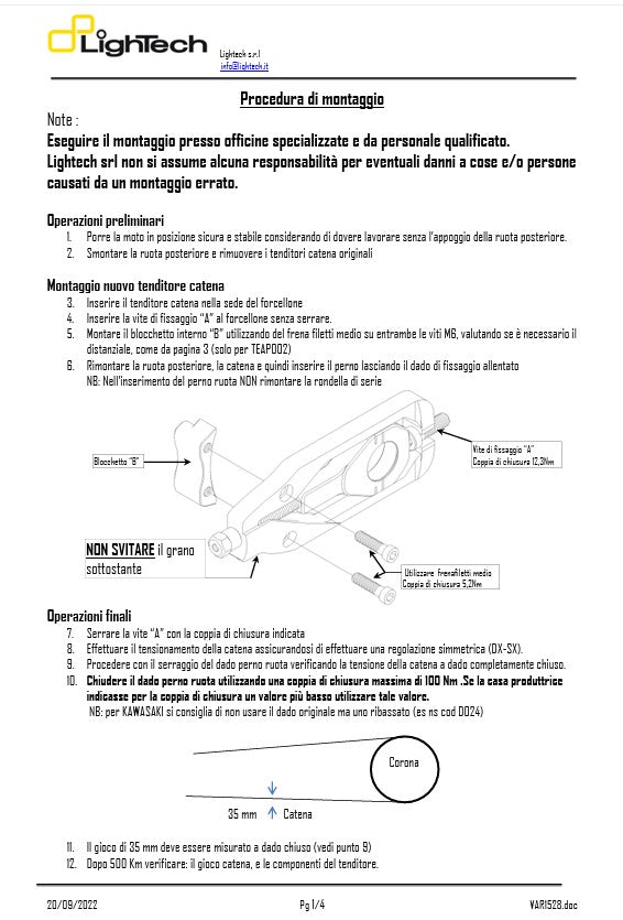 Tensor de cadena LighTech Honda CBR 600 RR (07-16) TEHO002 