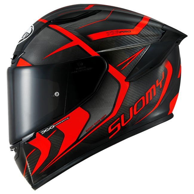 Suomy TX-Pro Casco Carbono Advance Rojo Fluo K6TX0003 