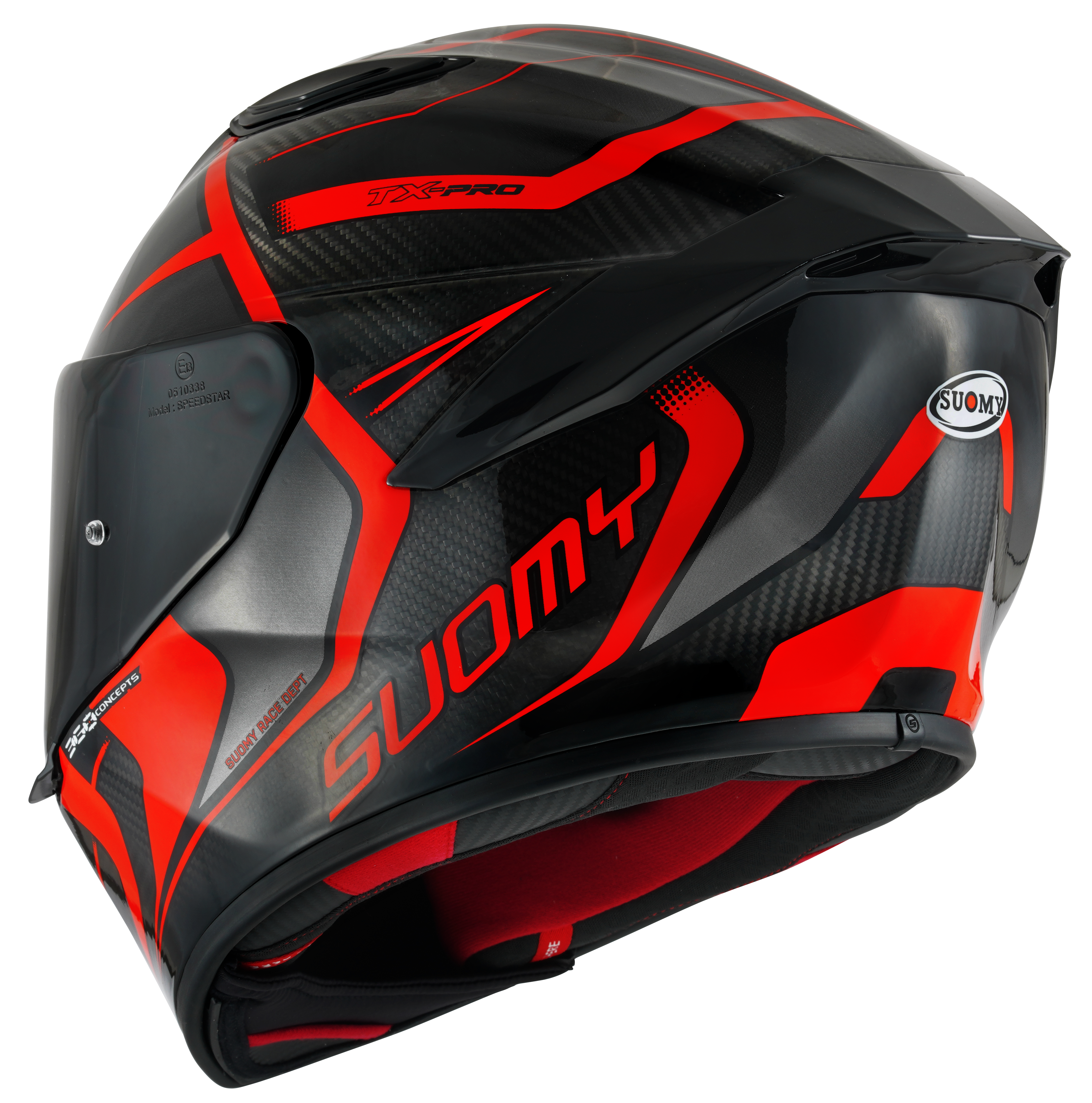 Suomy TX-Pro Casco Carbono Advance Rojo Fluo K6TX0003 