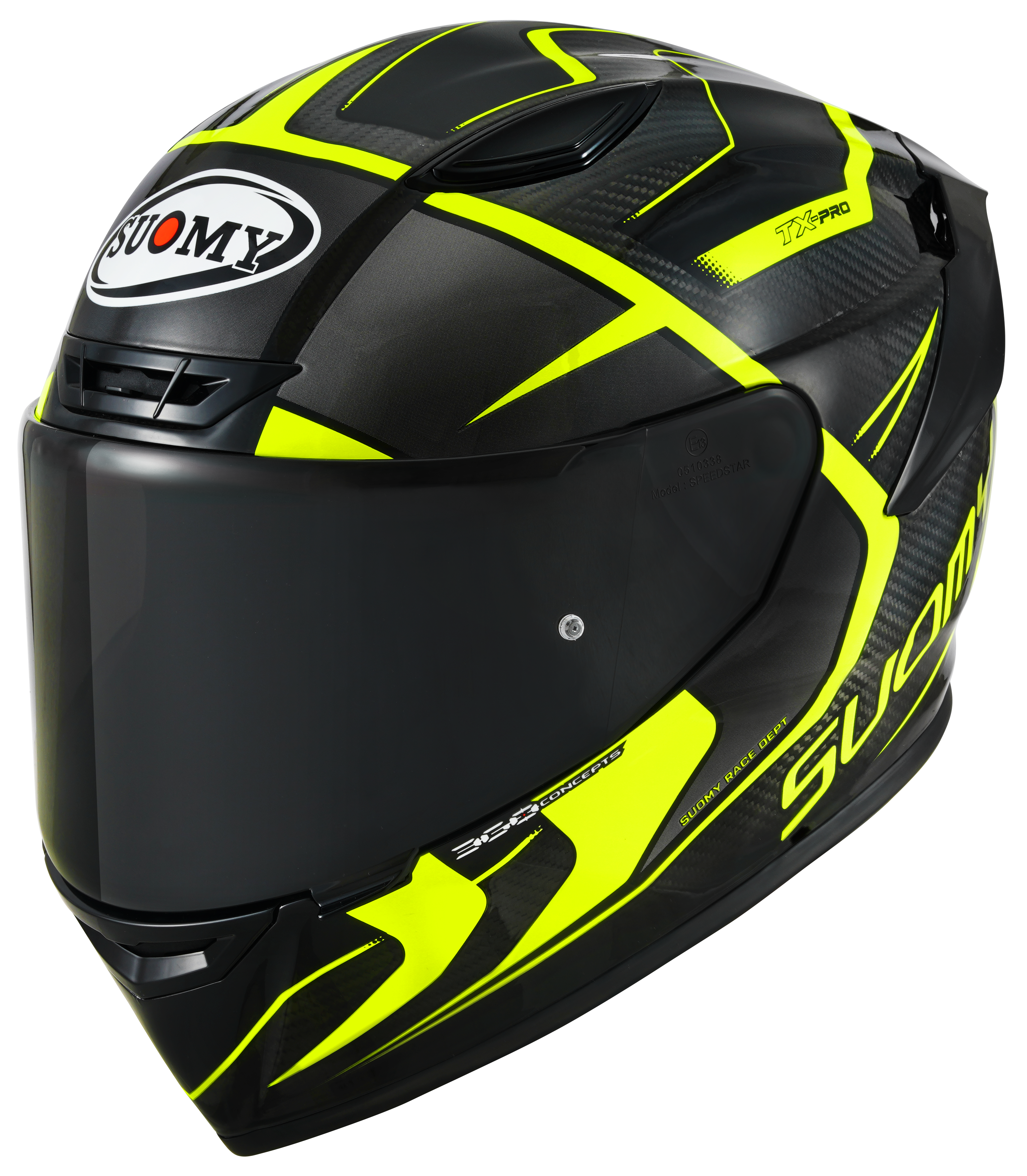 Suomy TX-Pro Casco Carbono Advance Amarillo Fluo K6TX0005 