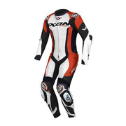 IXON Vortex 3 monoentrepie Mono de cuero – mono de competición perforado | hombre | blanco/negro/rojo 
