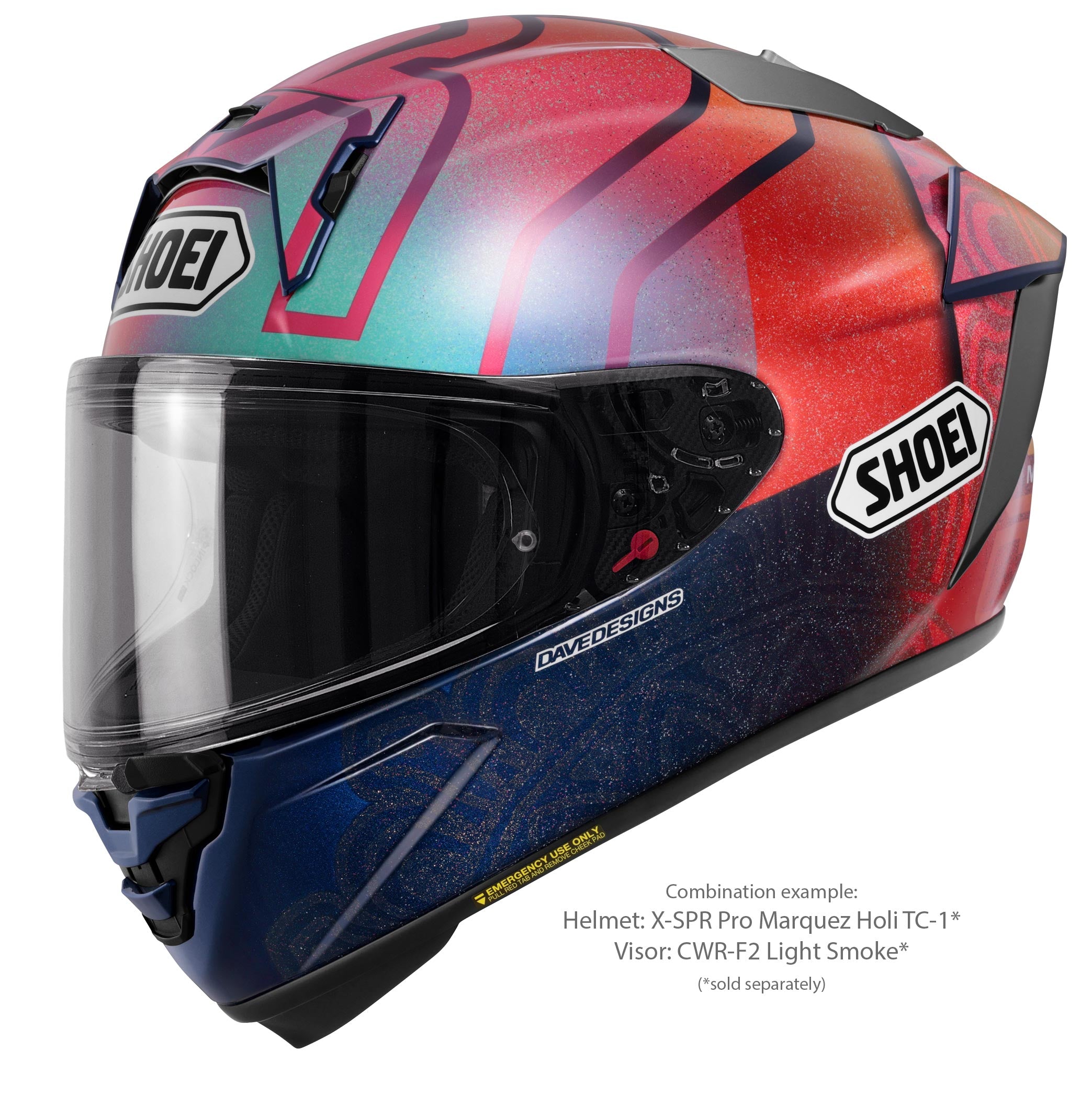 Visera Shoei X-SPR PRO (CWR-F2PN) ligeramente tintada 