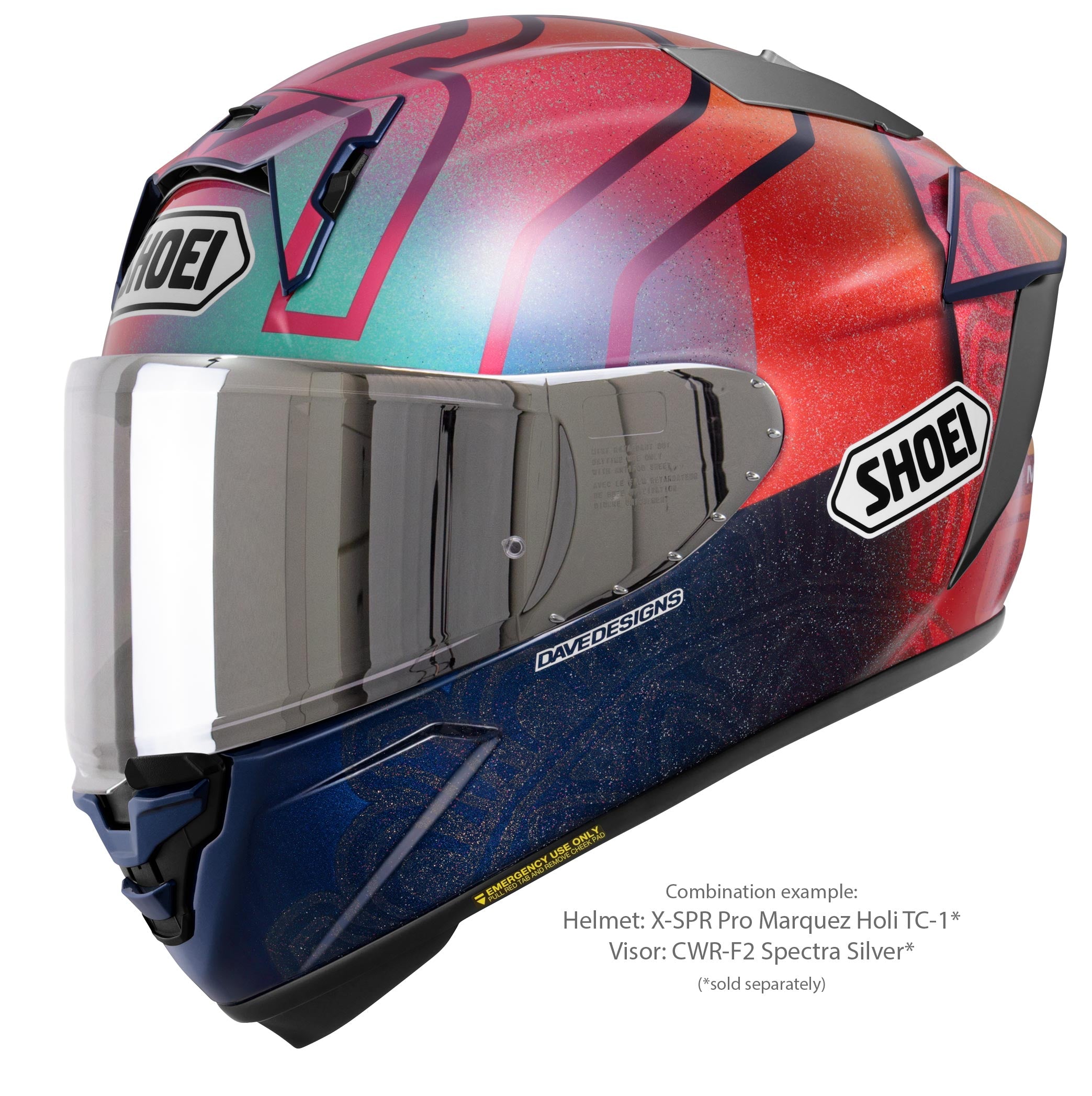 Visera Shoei X-SPR PRO (CWR-F2PN) Plata Espejada 