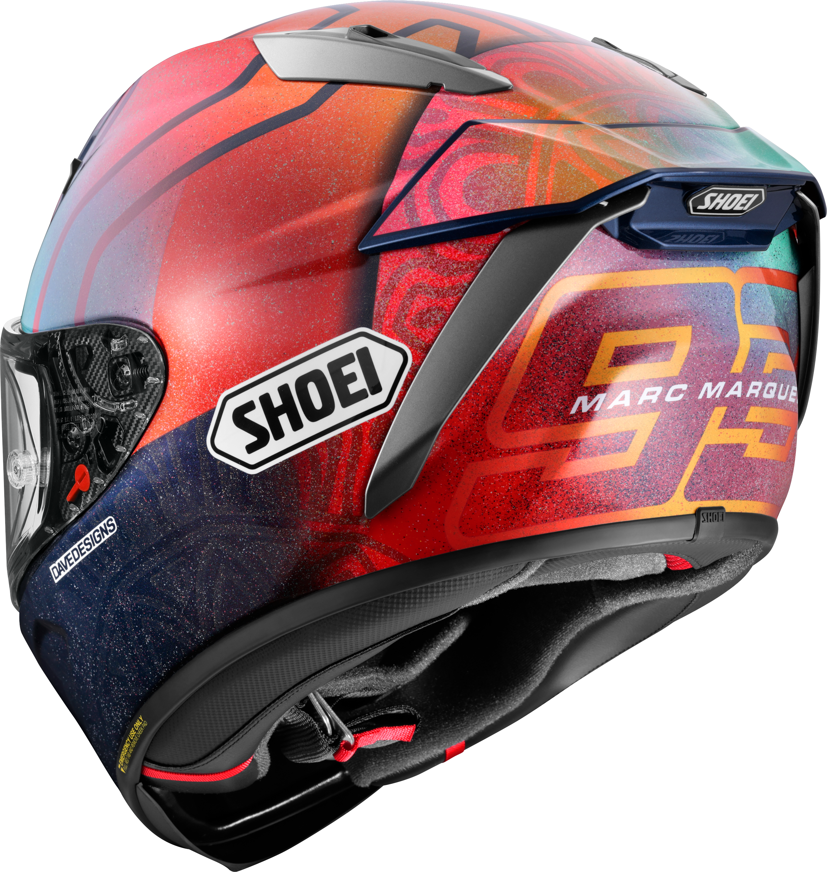Casco Shoei X-SPR PRO Márquez Holi TC-1 Edición Limitada - Réplica de Marc Márquez India 2023 