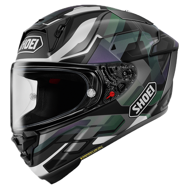 Shoei X-SPR PRO Casco Valion TC-5 Verde Oscuro / Gris / Púrpura 