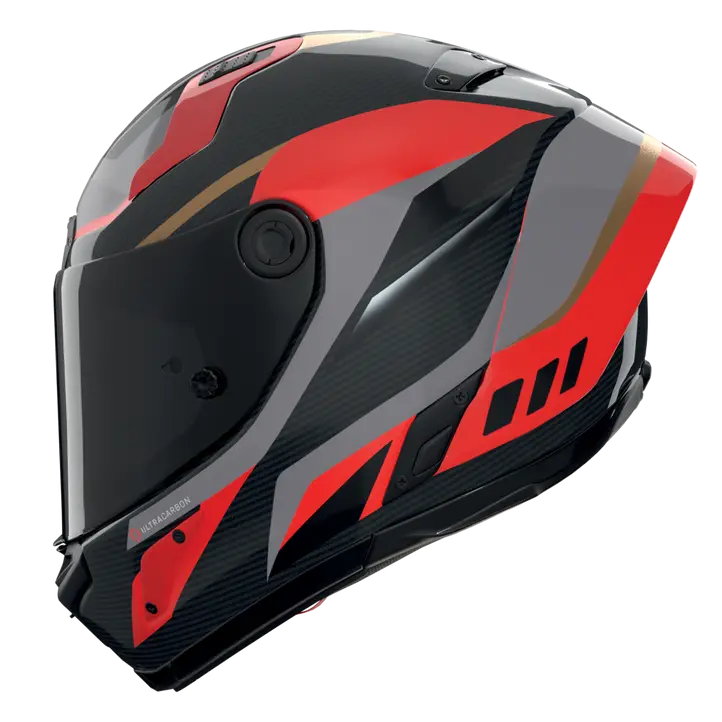 Nolan X-804 RS Casco Ultra Carbon Lesmo Rojo/Gris/Oro 362 