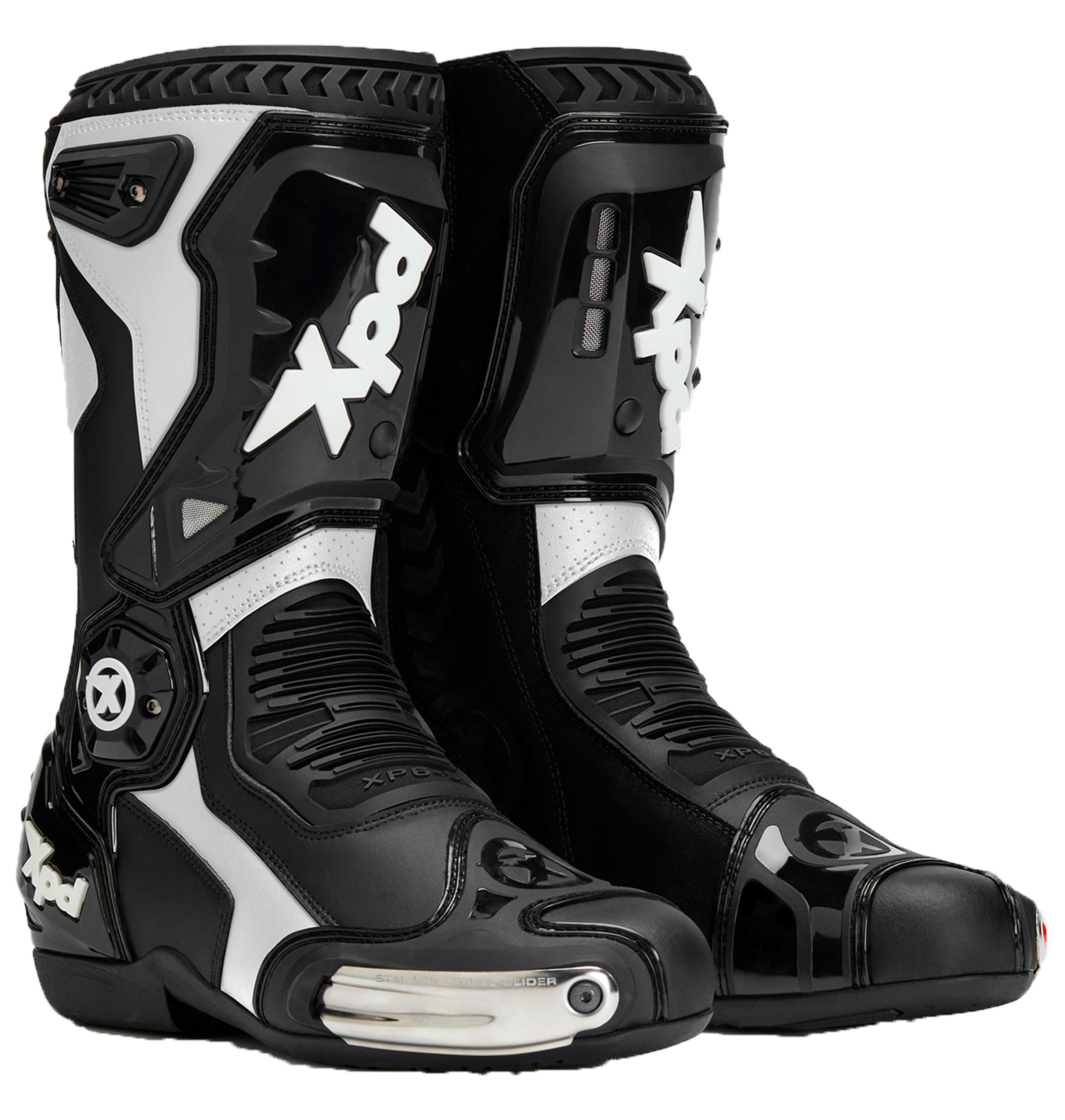 XPD XP-Mode botas de motocicleta | Hombres | Negro/Blanco 