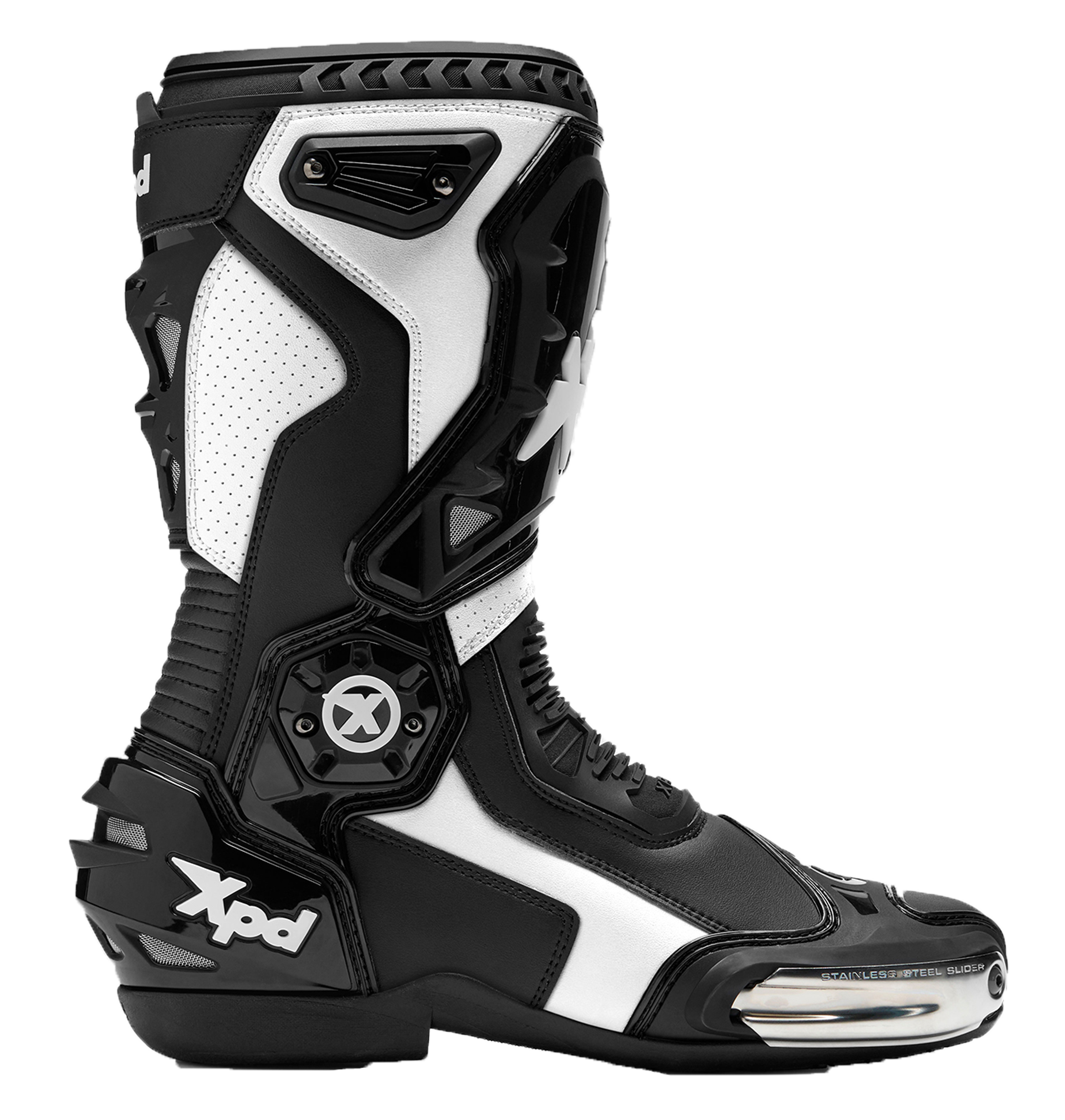 XPD XP6-S botas de moto | Hombre | Blanco/Negro 