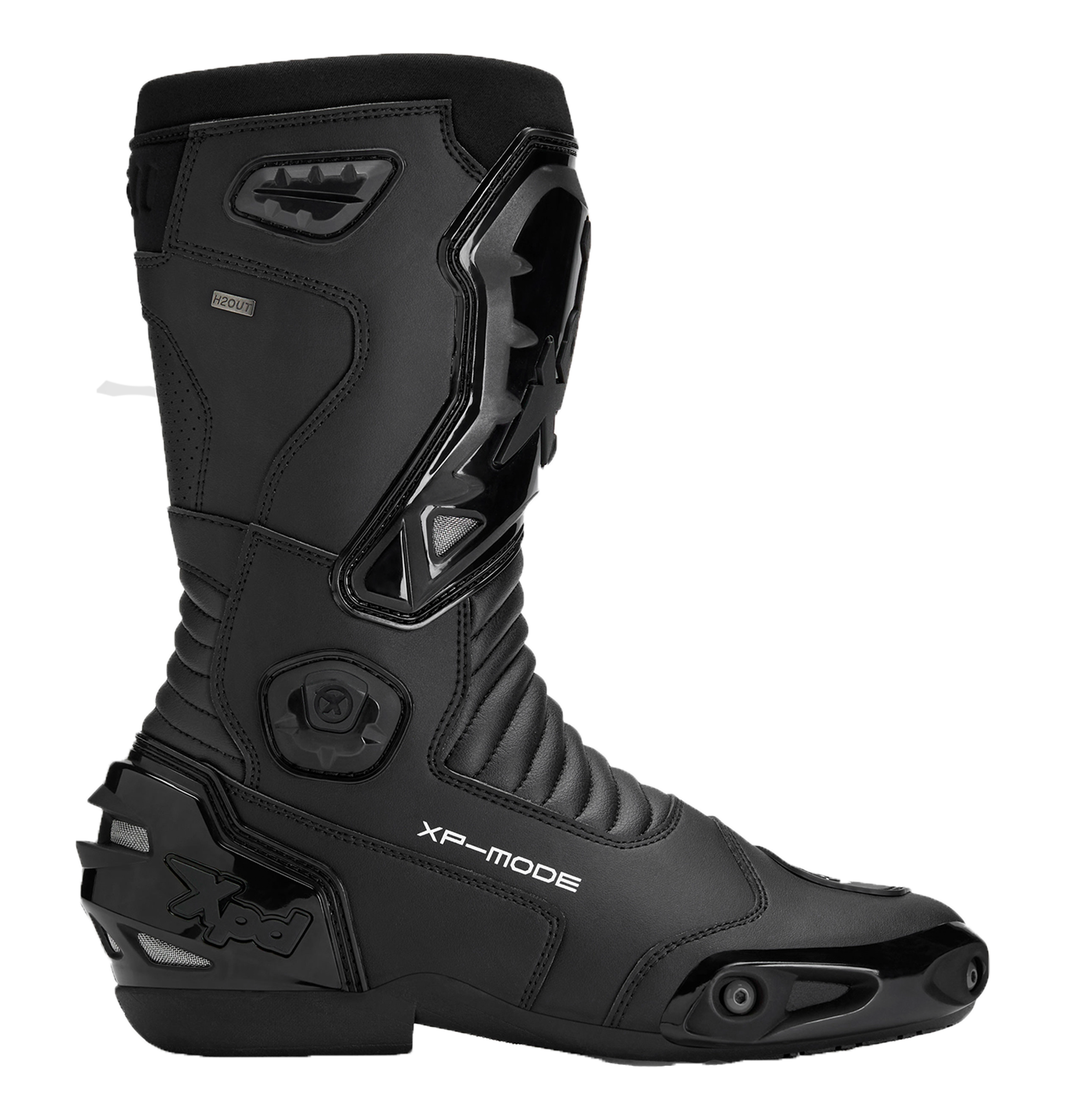 Botas de moto impermeables XPD XP-Mode H2Out | Hombre | Negro 