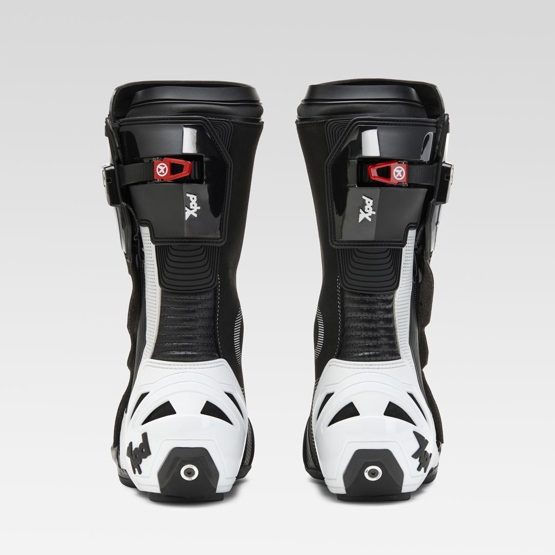 XPD XP9-S AIR bota de moto de carreras y calle perforada | Hombre | Blanco/Negro 