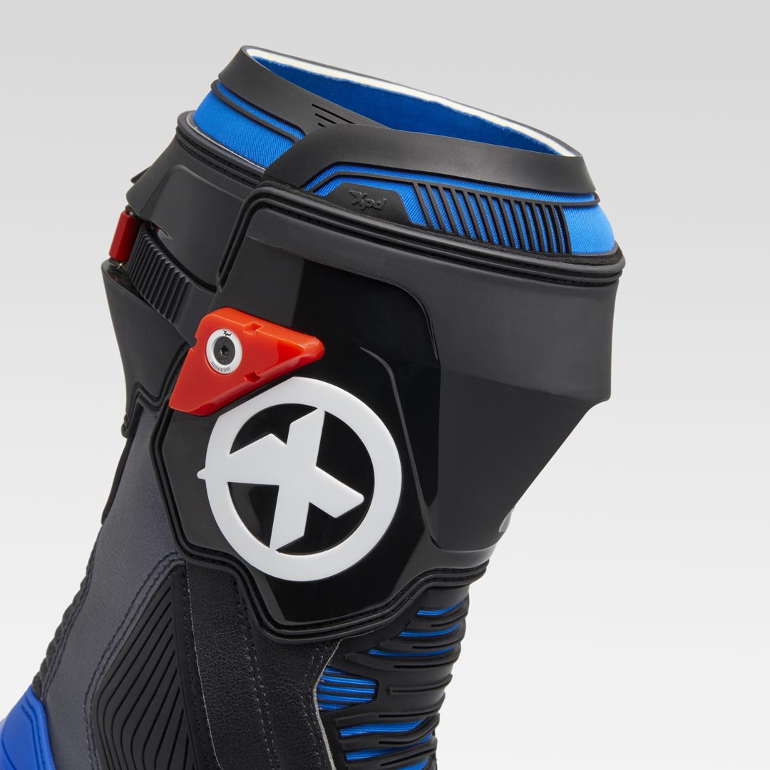 Botas de moto XPD XP9-S Racing y de calle | Hombre | Negro/Azul 
