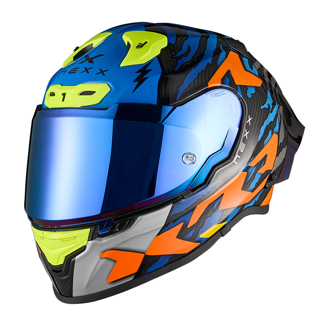 Casco Nexx X.R3R Ziger Carbon Naranja Azul 01XR323513169 