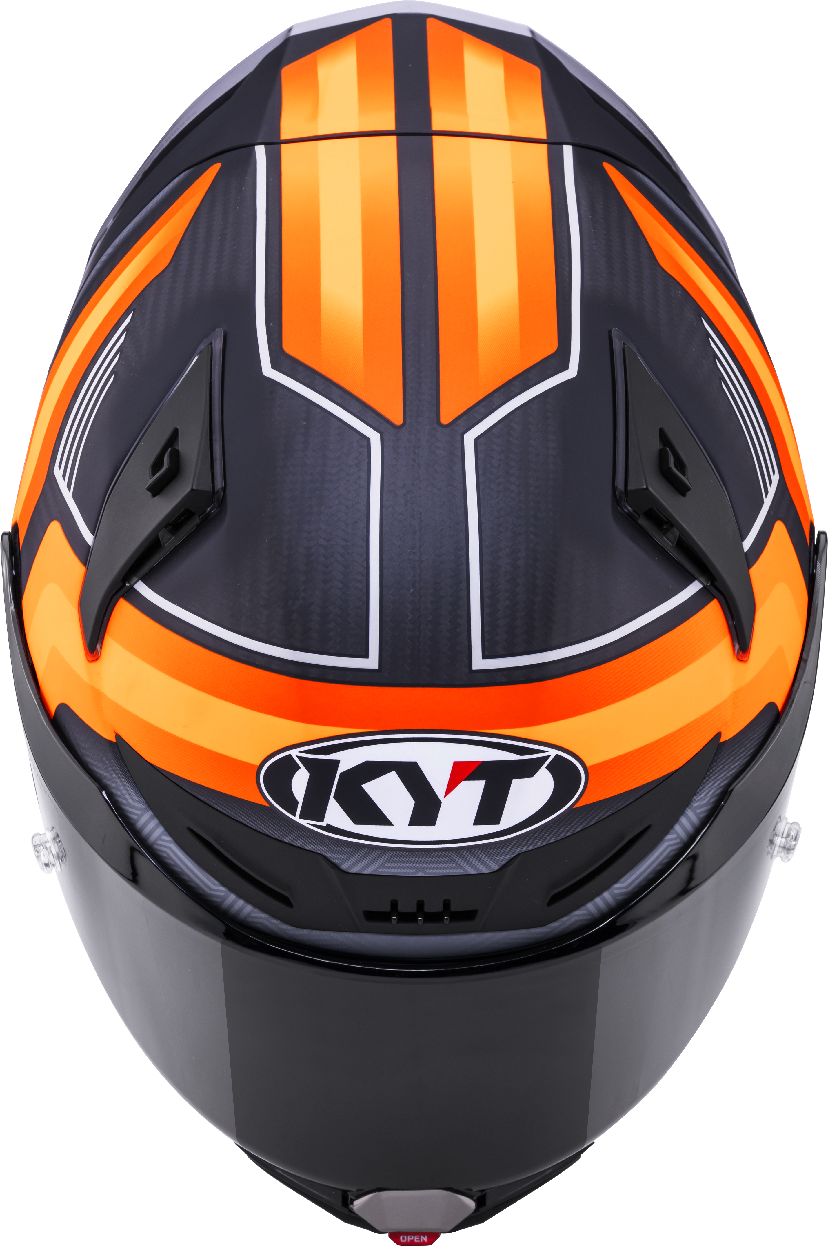 KYT R1R Casco de Carreras Carbono Acelerador Mate Naranja Y6R10001 