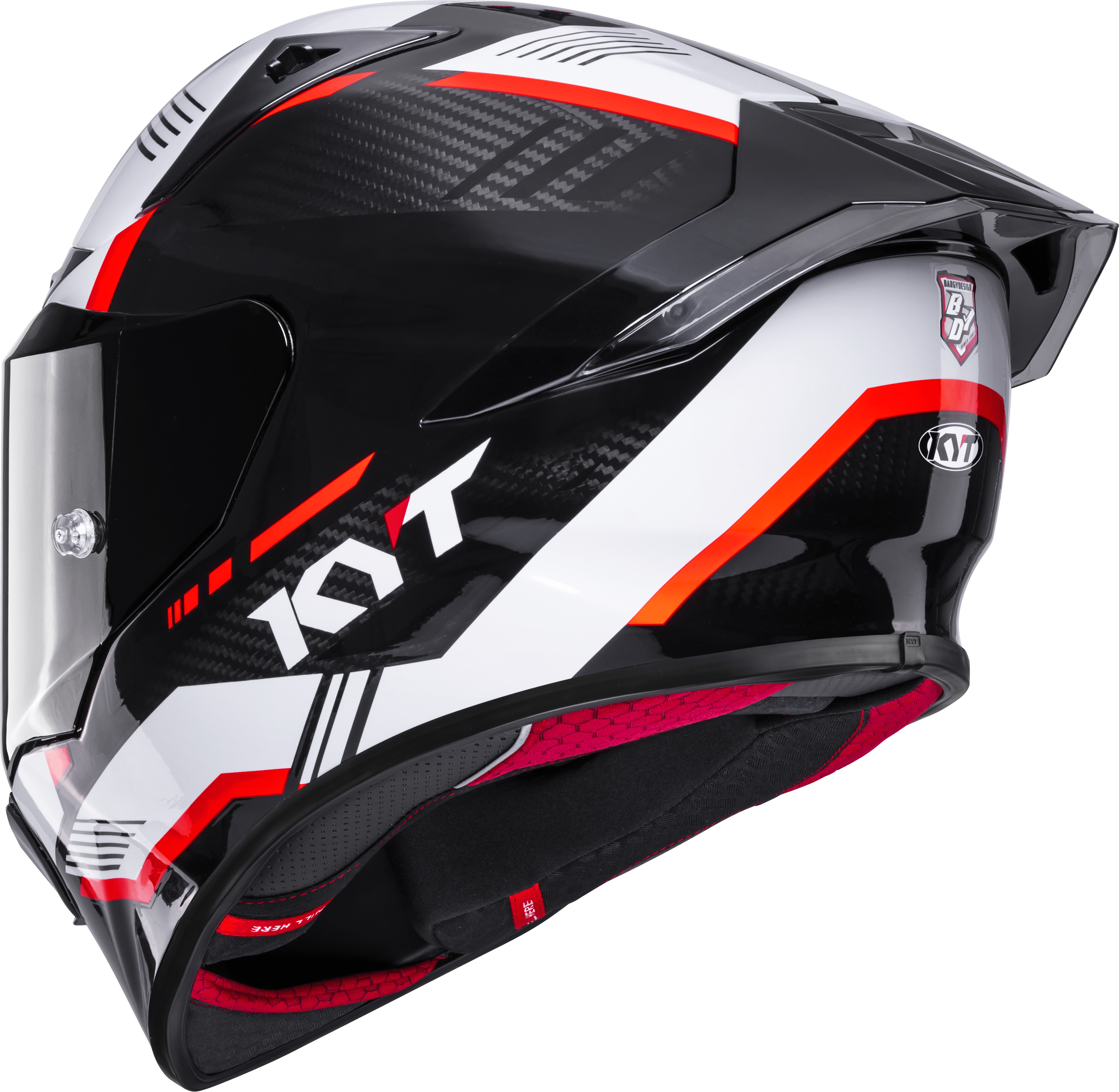 KYT R1R Casco de Carreras Carbono Zona Roja Y6R10007 