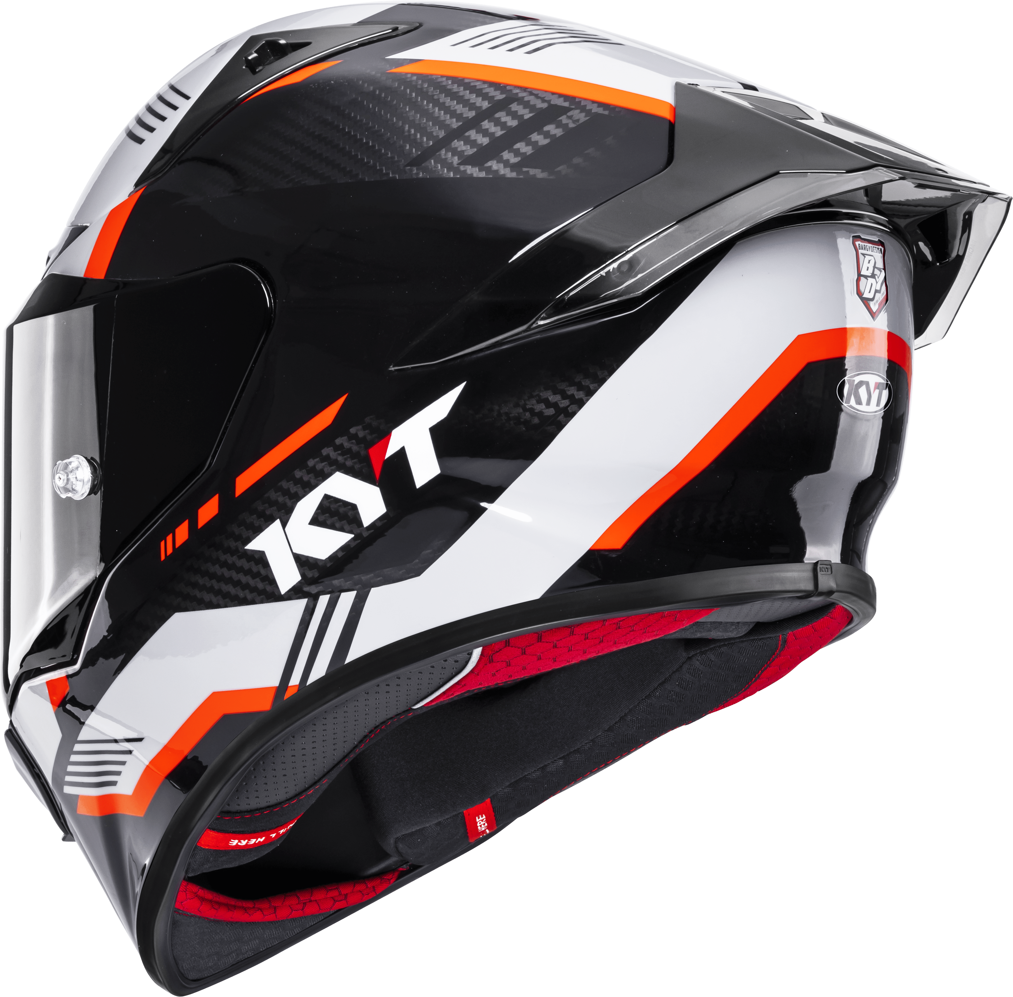 KYT R1R Casco de Carreras Carbono Zona Naranja Y6R10008 
