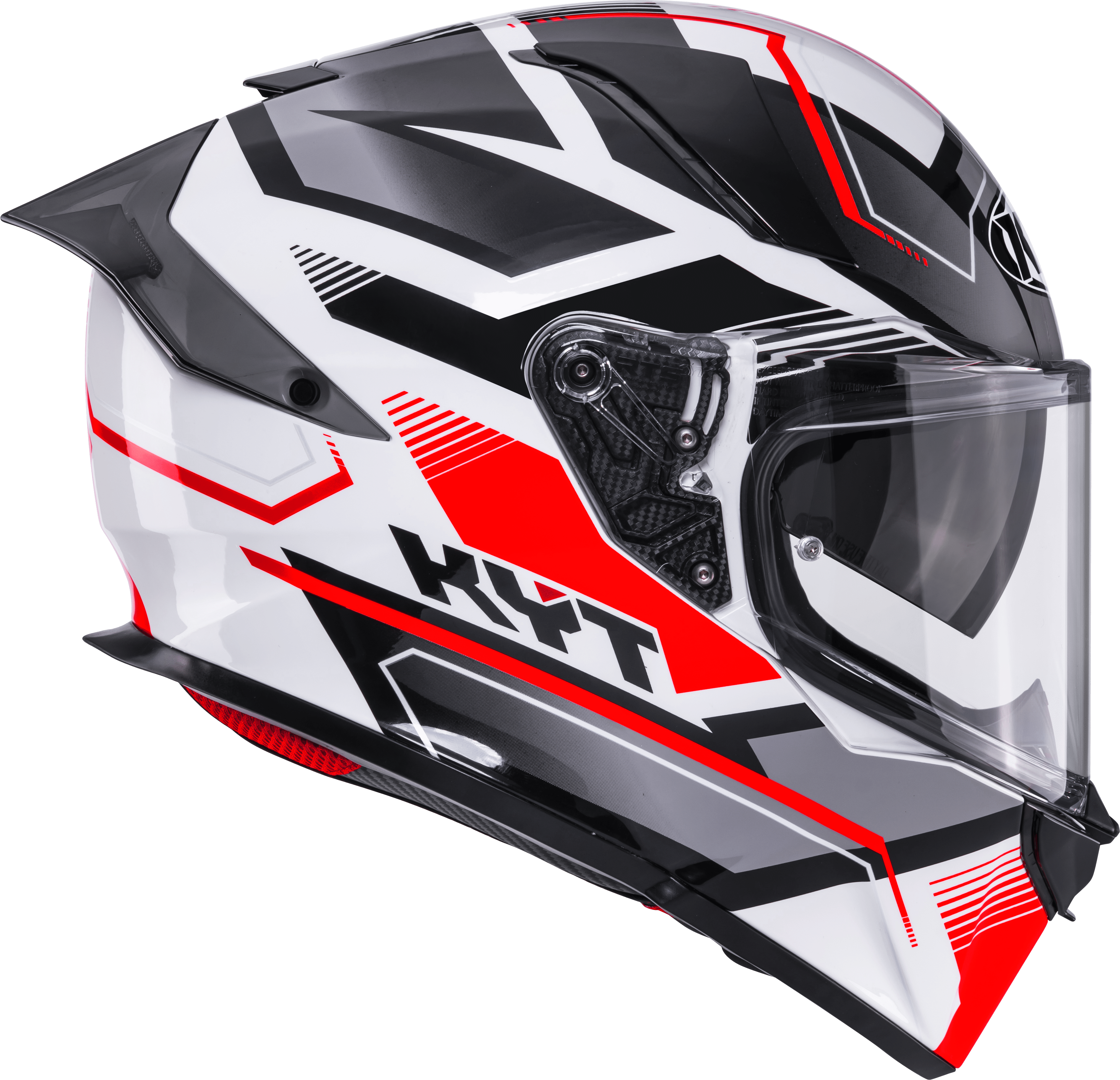 Casco KYT R2R Parsec Blanco/Rojo Y6R20022 