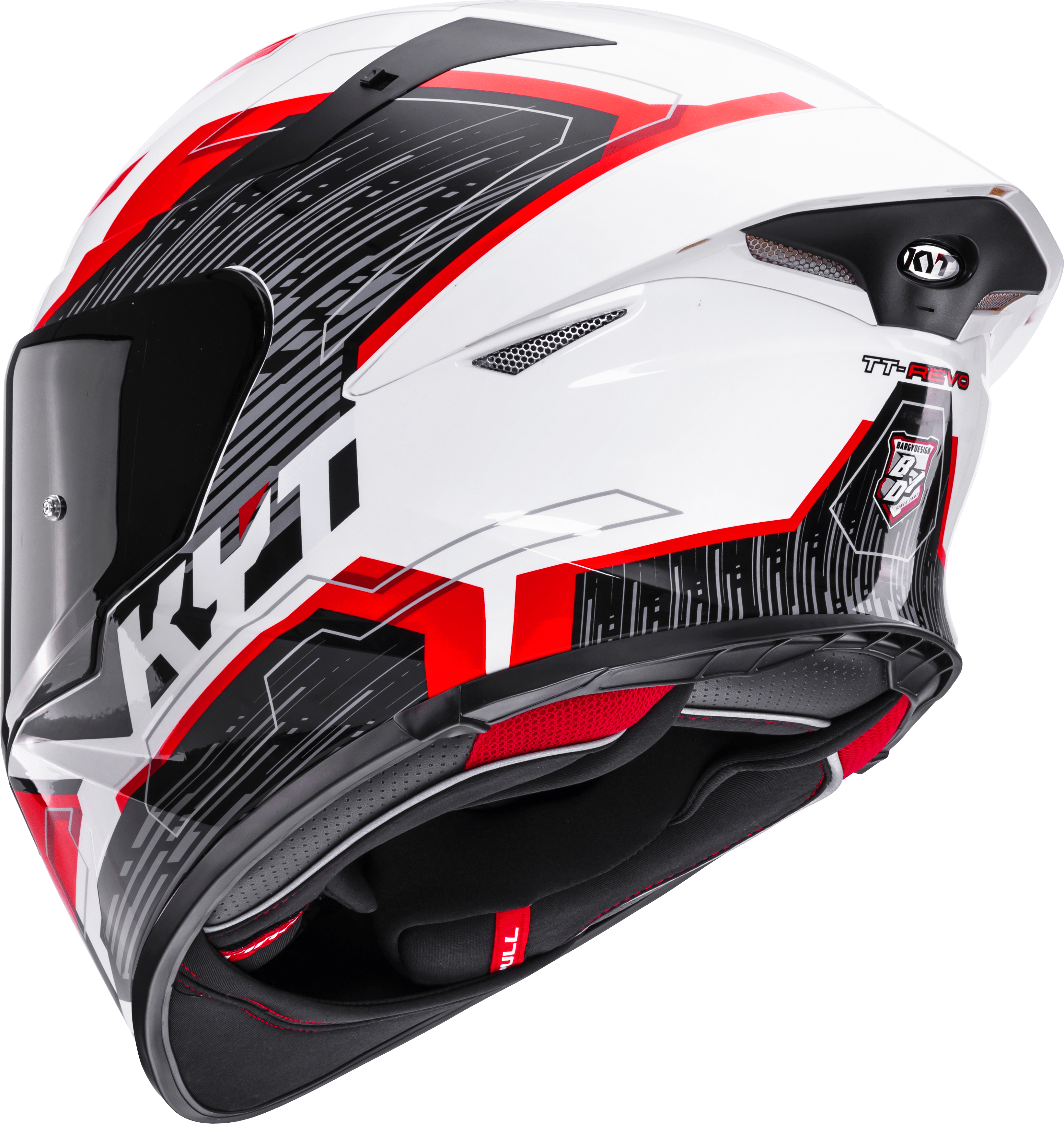 KYT TT-Revo Casco Speeding Blanco / Rojo Y6TR0051 