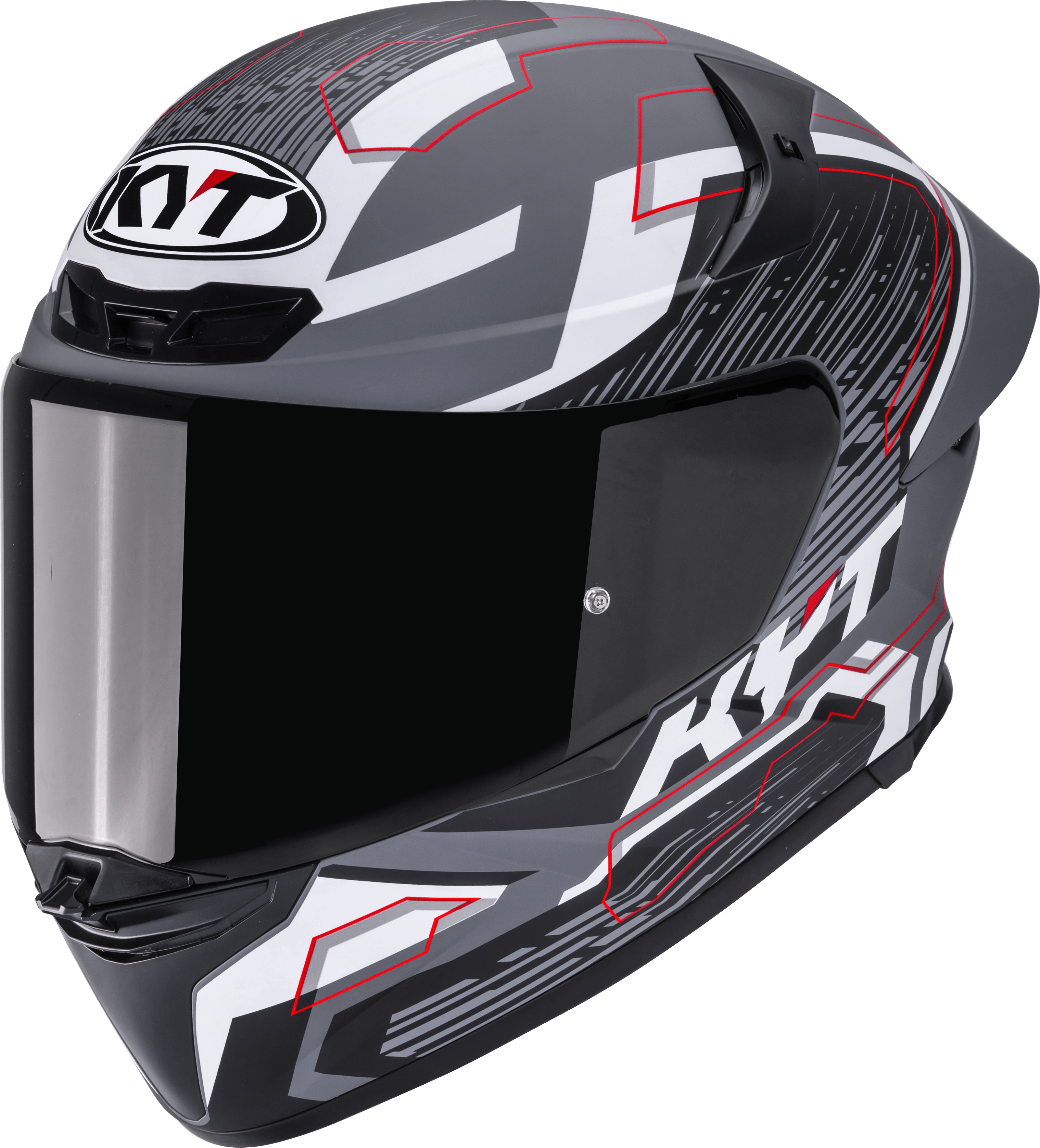 KYT TT-Revo Casco Speeding Mate Gris Y6TR0052 