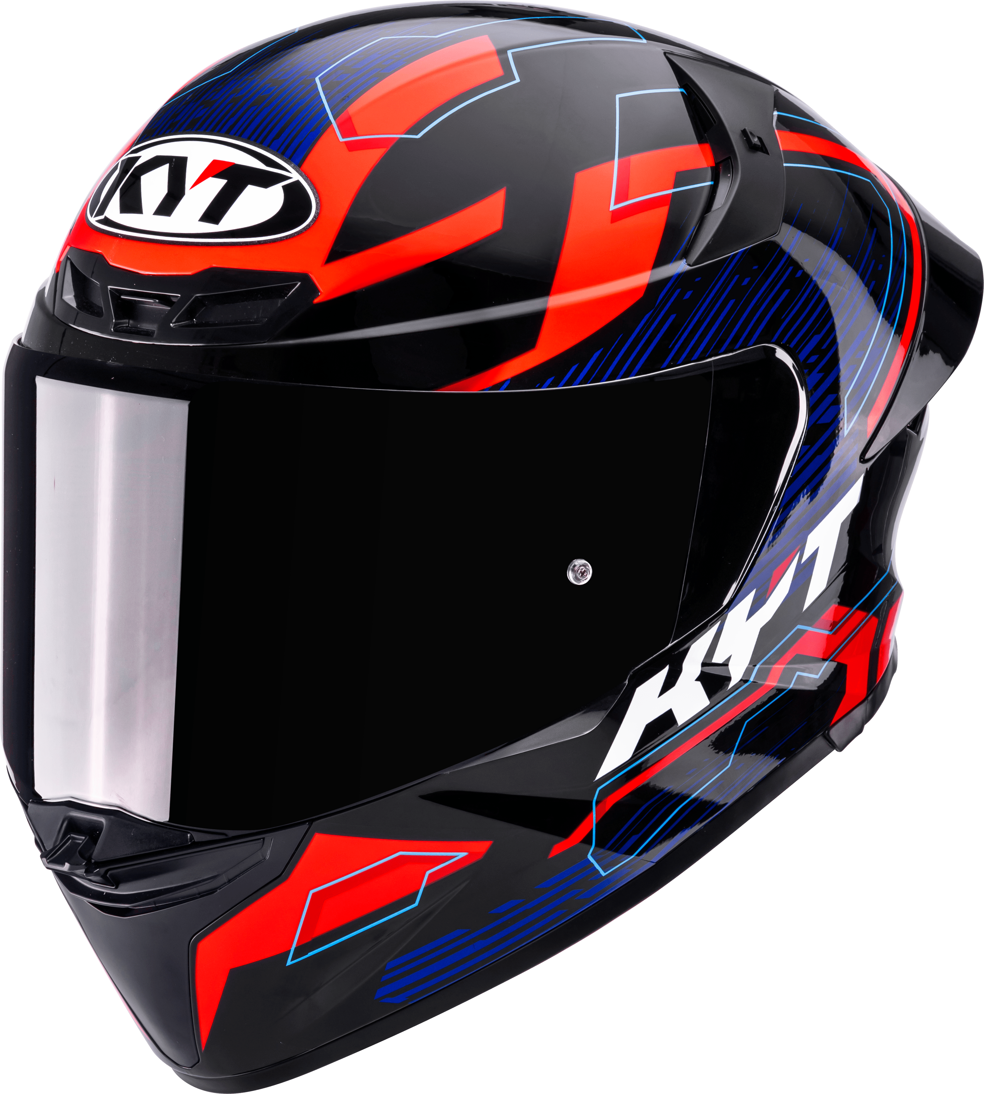 KYT TT-Revo Casco Speeding Negro / Rojo / Azul Y6TR0053 