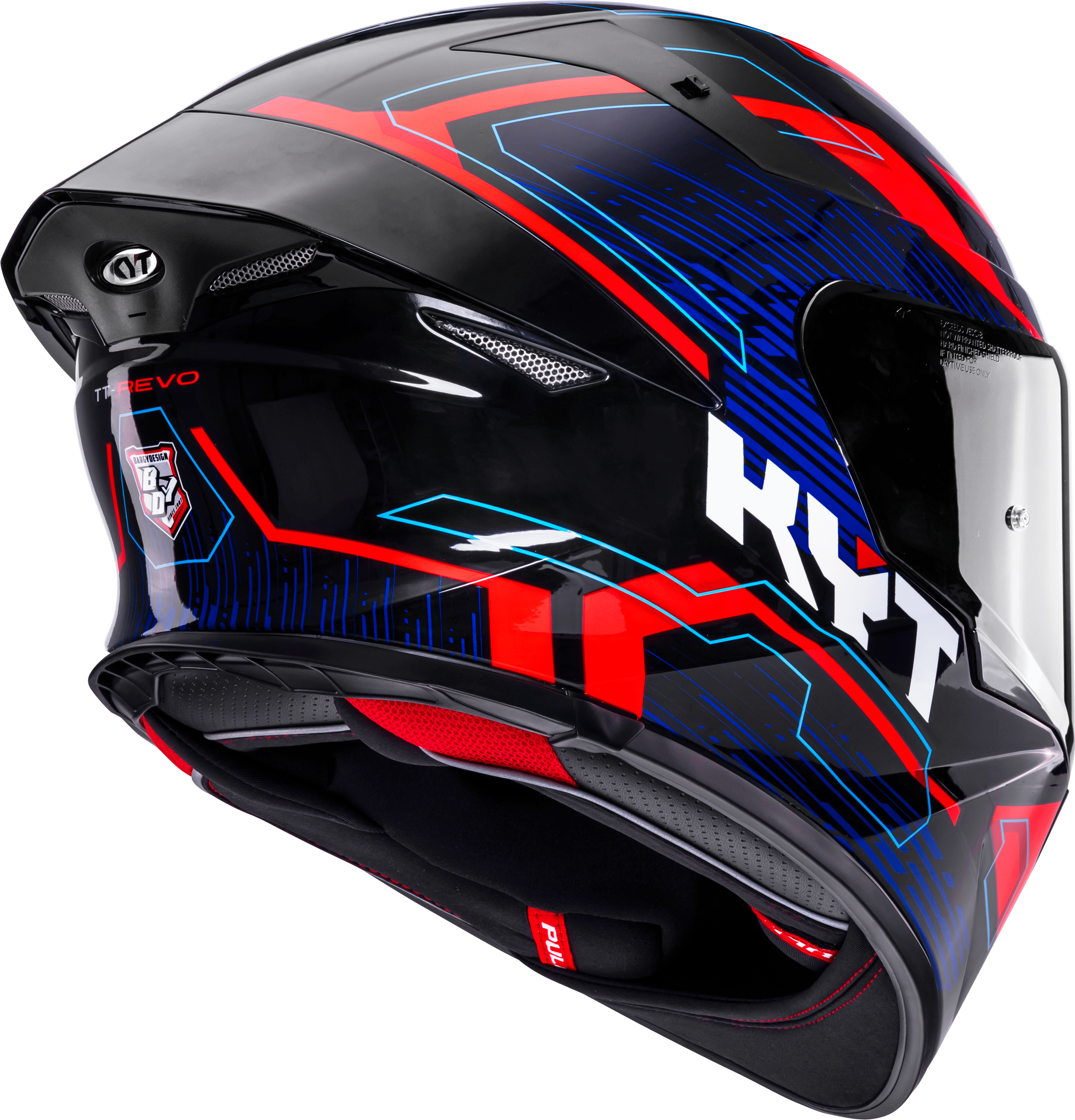 KYT TT-Revo Casco Speeding Negro / Rojo / Azul Y6TR0053 