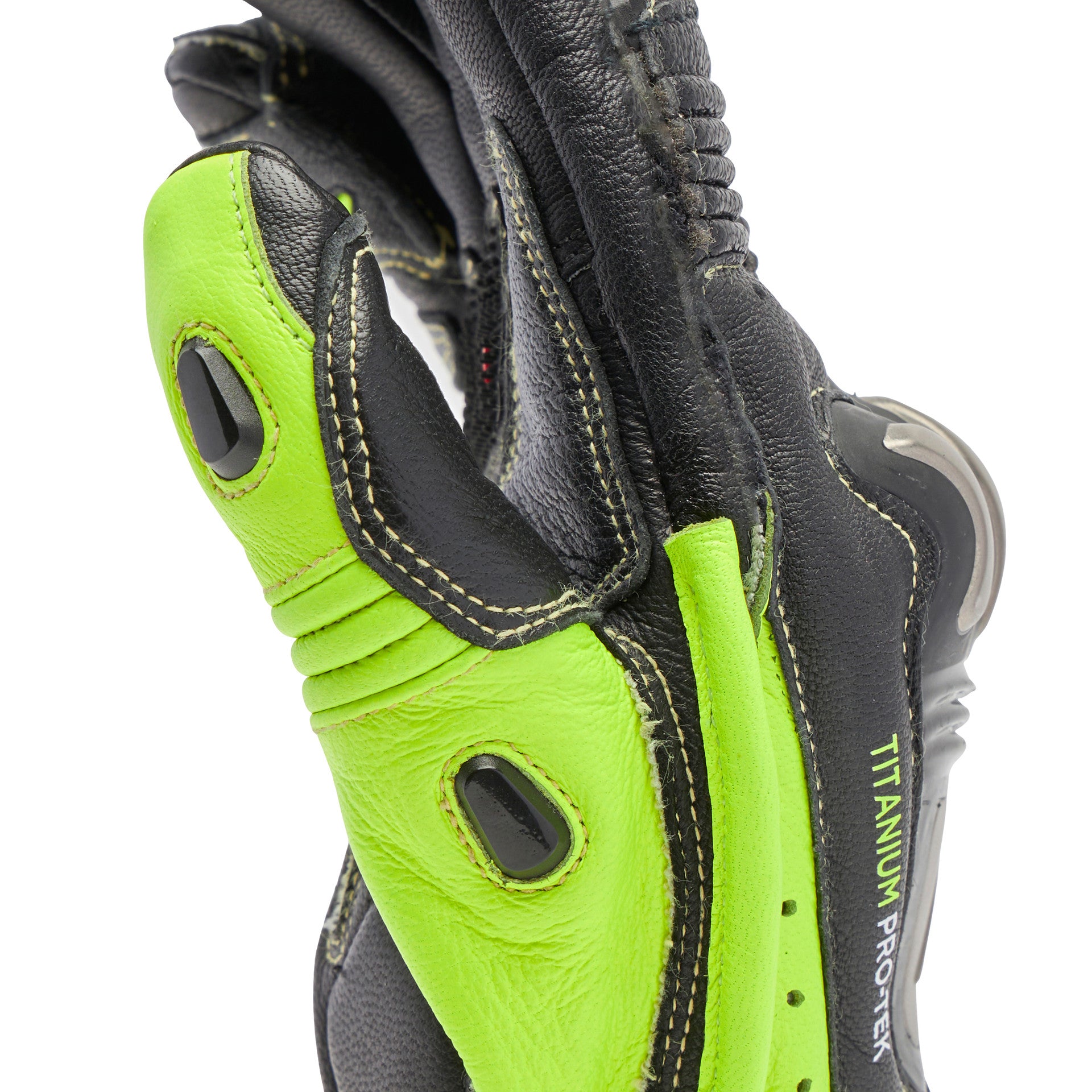 Guantes de moto Dainese Full Metal 7 Racing de cuero | Hombre | Amarillo neón/Negro 