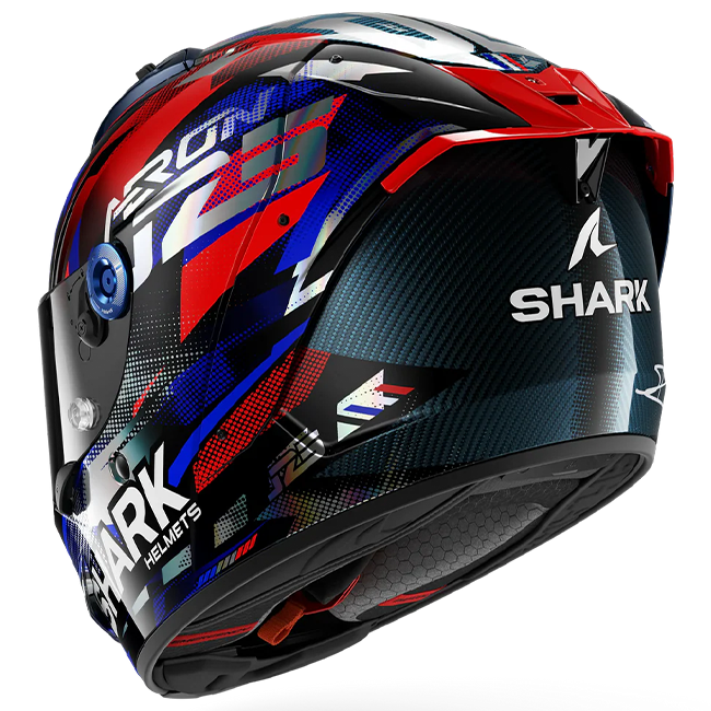 Shark Aeron Casco Johann Zarco Réplica GP de Francia – Carbón Azul Cromo 