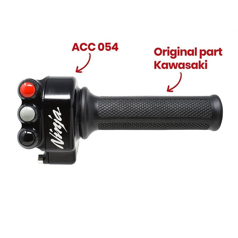 Cuerpo del puño del acelerador con interruptor en el manillar JetPrime Kawasaki ZX-10 R/RR (21-26) JP ACC 054 