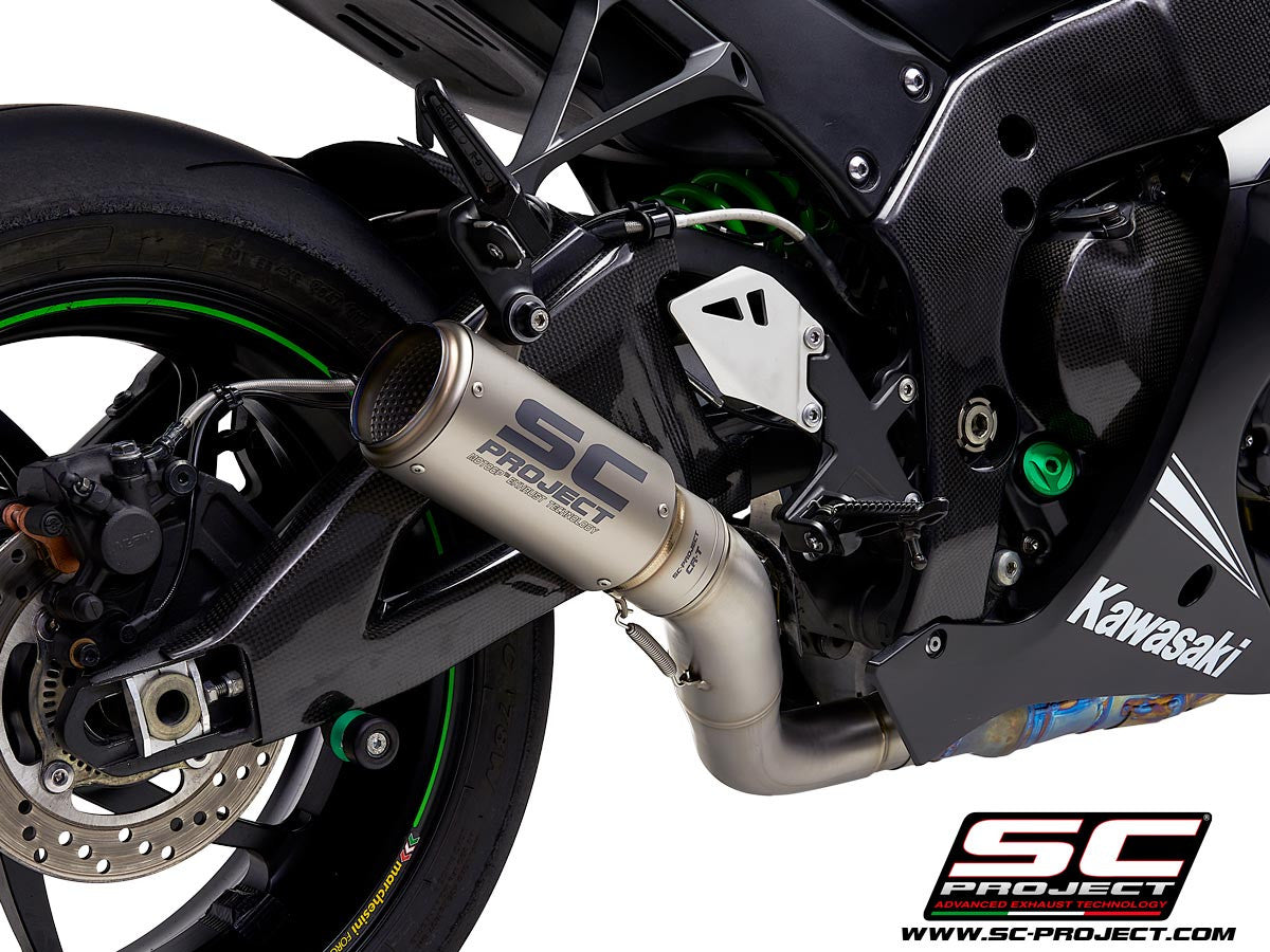 SC-Project Slip-On CR-T + tubo de reemplazo KAT para Kawasaki ZX-10 R/RR (16-20) K22A-DET36 