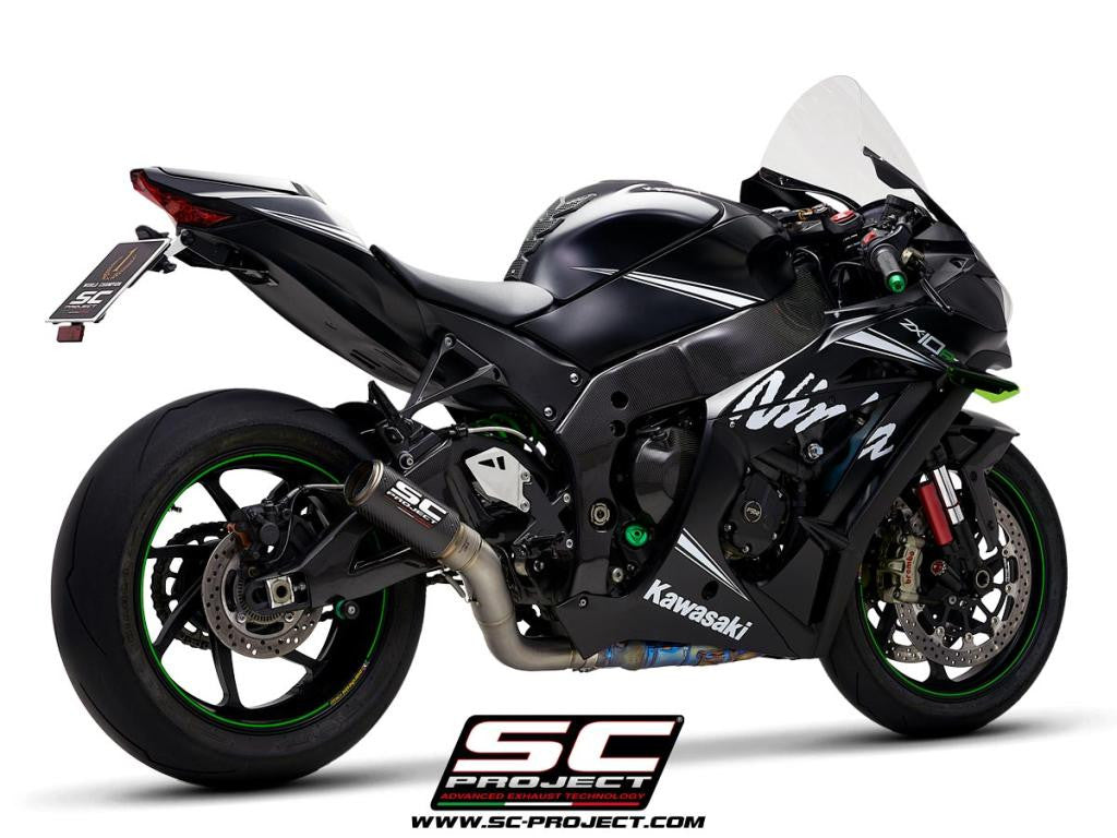 SC-Project Slip-On CR-T + tubo de reemplazo KAT para Kawasaki ZX-10 R/RR (16-20) K22A-DET36 