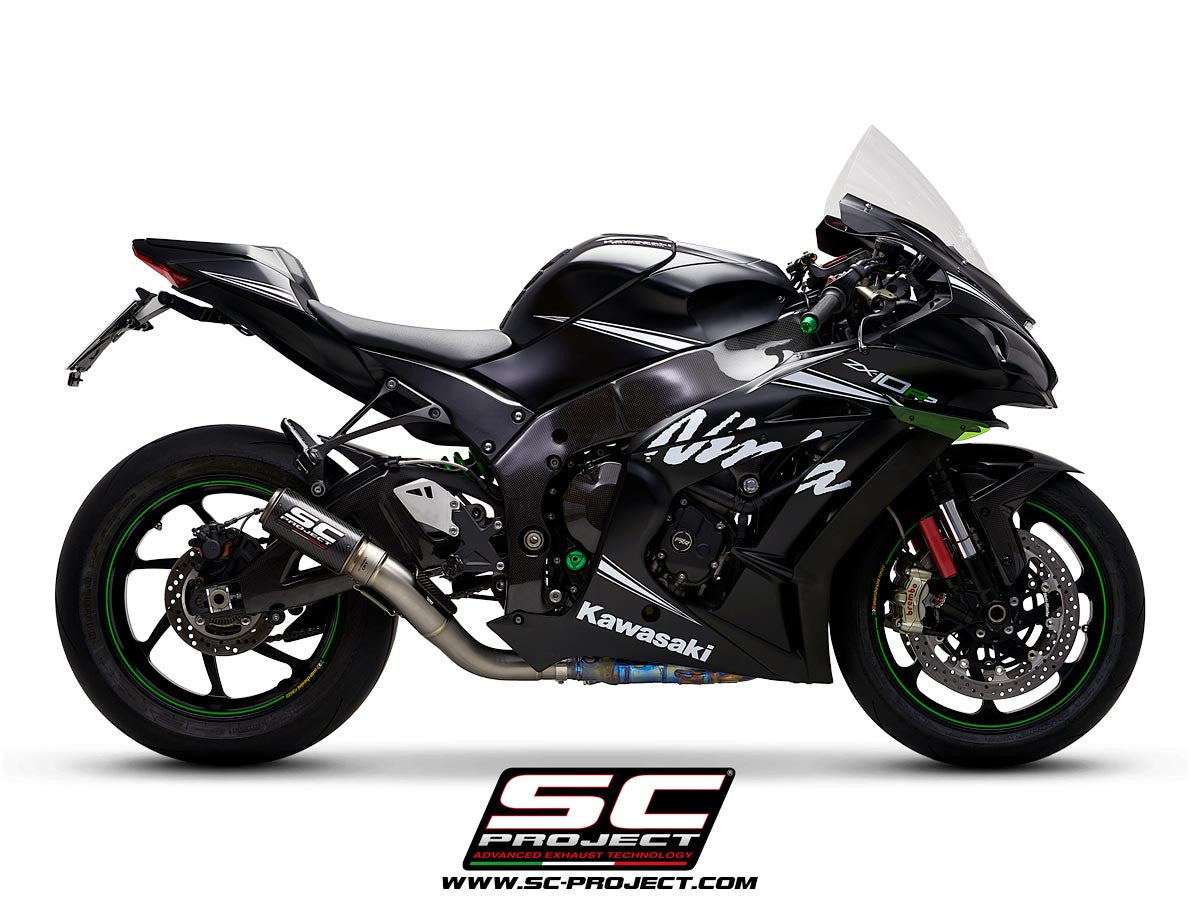 SC-Project Slip-On CR-T + tubo de reemplazo KAT para Kawasaki ZX-10 R/RR (16-20) K22A-DET36 