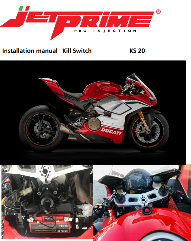 Botón de Kill Switch JetPrime Ducati Panigale V4/S/R (18-20) JP KS 020 