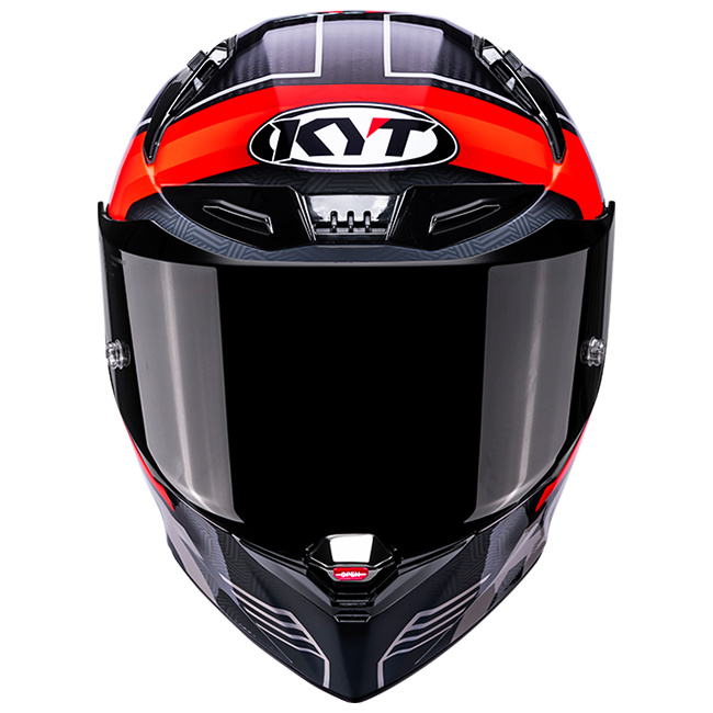 KYT R1R Casco de Carreras Carbono Acelerador Rojo Y6R10003 