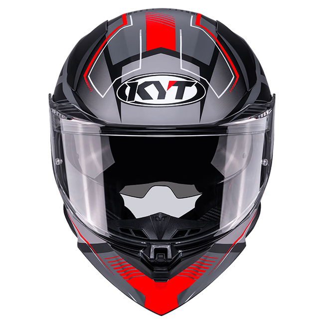 KYT R2R Casco Parsec Mate Gris / Rojo Y6R20023 