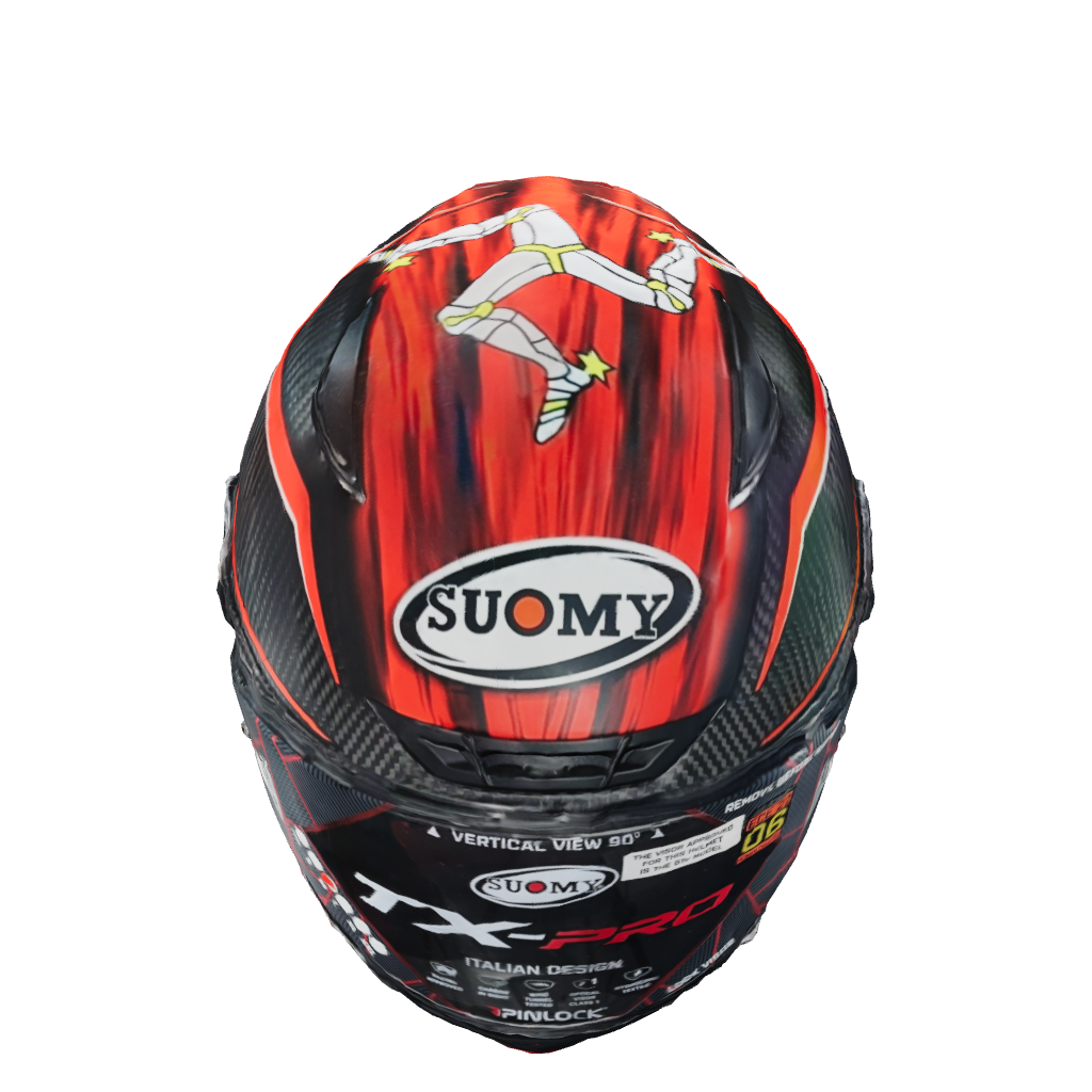 Suomy TX-Pro Casco de Carbono Johnson Replica Rojo Mate K6TX0010 