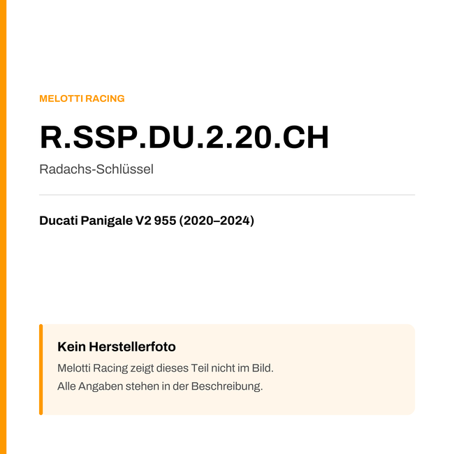 Radachs-Schlüssel Melotti Racing Ducati Panigale V2 955 (20-24) R.SSP.DU.2.20.CH – Bild 1