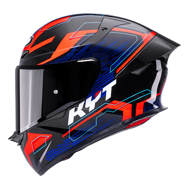 KYT TT-Revo Casco Speeding Negro / Rojo / Azul Y6TR0053 