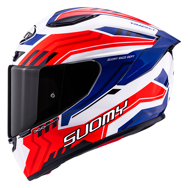 Suomy Track-1 Casco Marco Blanco/Rojo/Azul K6T10023 