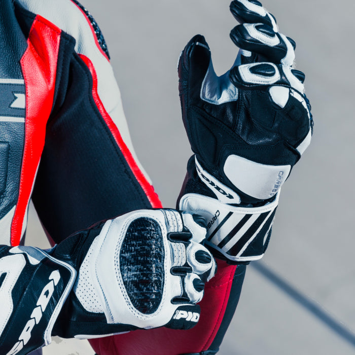 Guantes de cuero para moto Spidi Carbo 7 Racing | Hombre | Rojo | A210014 