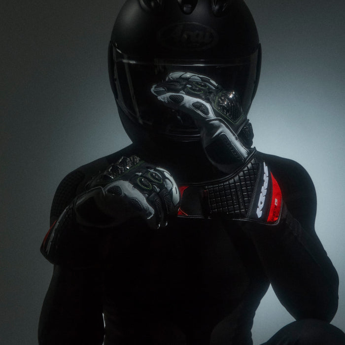 Guantes de cuero de moto Spidi Carbo Kangaroo Racing | Hombre | Negro-Rojo | A216021 