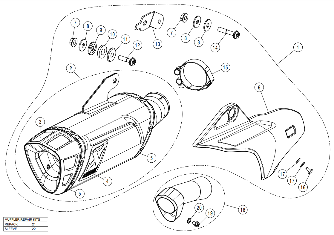 Akrapovic Slip-On Line (Titanio) Yamaha YZF-R1/M (15-25) S-Y10SO18-HAPLT 