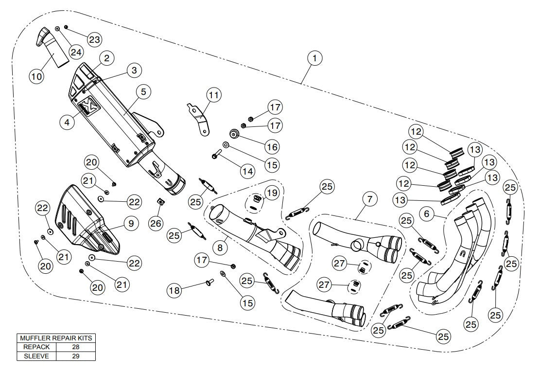 Akrapovic Evolution Line (Titanio) Yamaha YZF-R6 (08-25) S-Y6E9-APT 