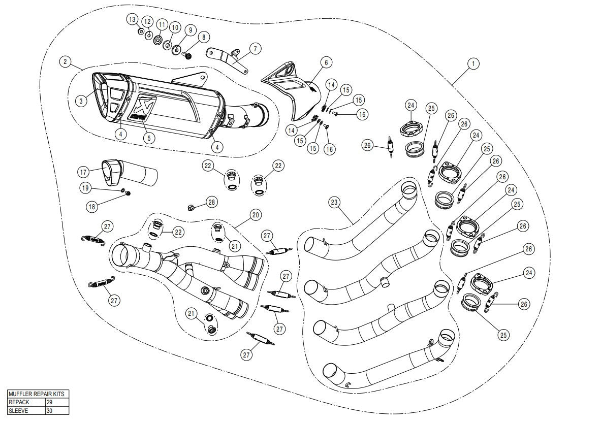 Akrapovic Evolution Line (Titanio) Yamaha YZF-R1/M (15-25) S-Y10E6-APLT 