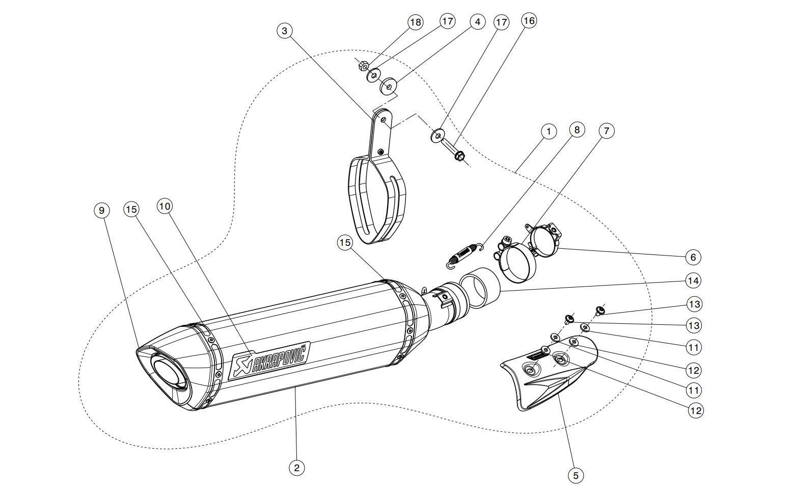 Akrapovic Slip-On Line (Carbono) Suzuki GSX-R 1000 (17-23) S-S10SO12-HRC 